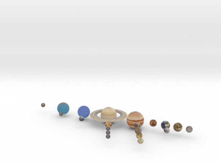 Solar System models - all planets and major moons 3d printed 