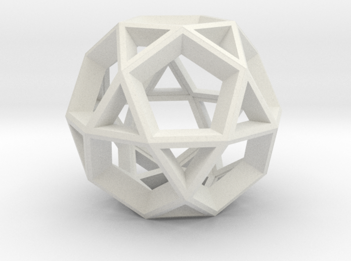 Icosidodecahedron Pendant 3d printed 
