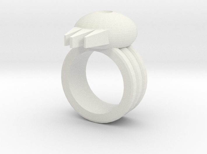 BJD, Triple Band Skull Cosplay Ring, size 9 3d printed 