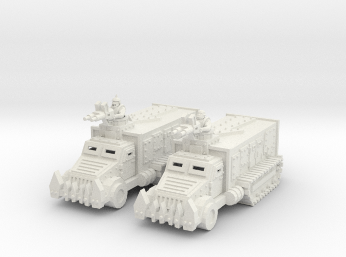 15mm Greenskin Party Wagons (x2) 3d printed 