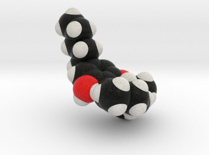 THC SpaceFill MoleculeModel 3d printed 