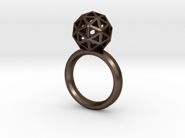 Geodesic Dome Ring size 7 3d printed 