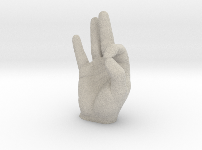 Hand 50mm 3d printed 
