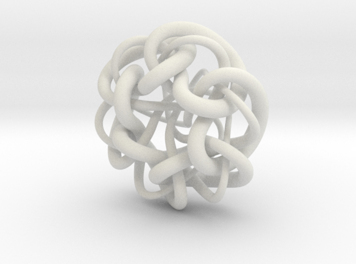 Tangled Knot Pendant (updated) 3d printed 