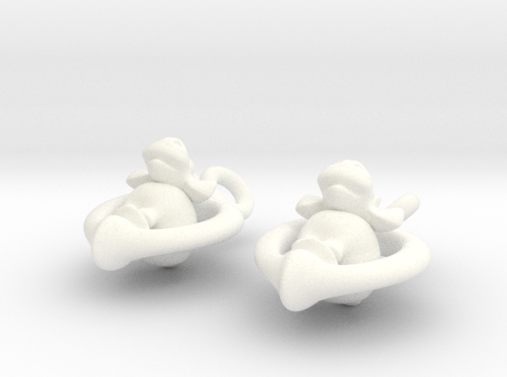 Sheep earrings 3d printed 