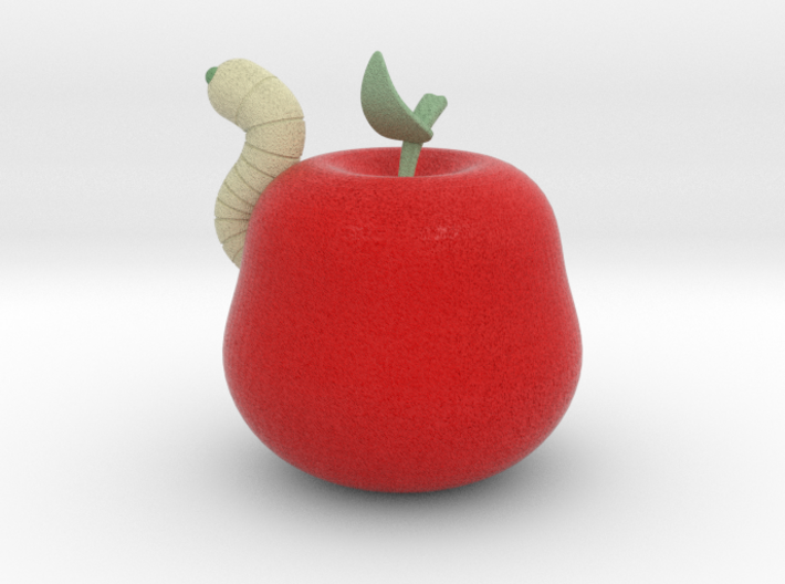 Wormy Apple 3d printed 