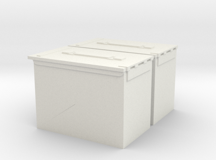 1:6 scale 5.56 fat .50 ammo can box x2 3d printed 