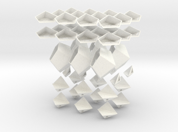 Rhombic Dodecahedron Master Skewb Parts 3d printed 
