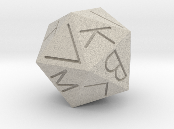 Replica Egyptian 20-Sided Die 3d printed 