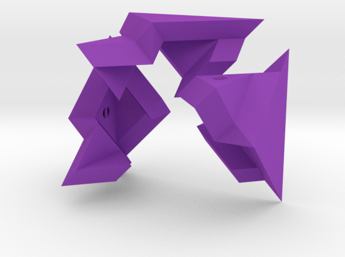 The Impossibox piece set B (Purple) 3d printed 