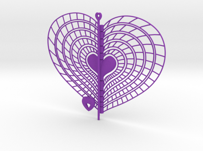 Heart Swap Spinner Spiral Ribs - 15cm 3d printed 