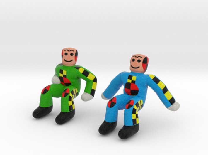 Happy Little Crash Test Dummies 3d printed 