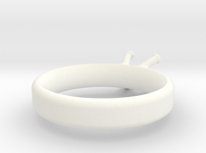 'Couture' Classic Four Claw Ring 3d printed 