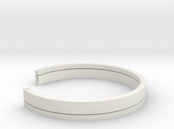 Interlock-ring bracelet 3d printed 