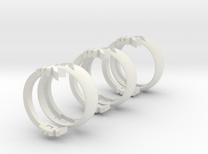 MK Initials Ring 3d printed 