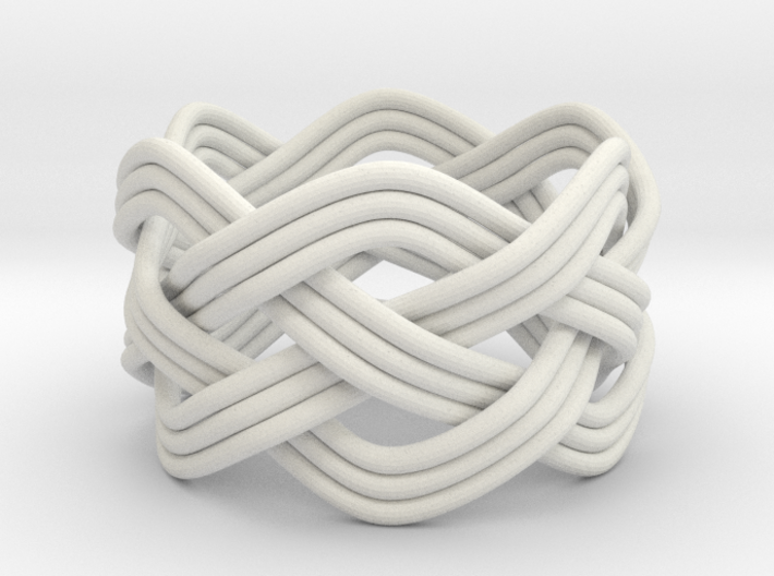 Turk's Head Knot Ring 4 Part X 6 Bight - Size 7 3d printed 