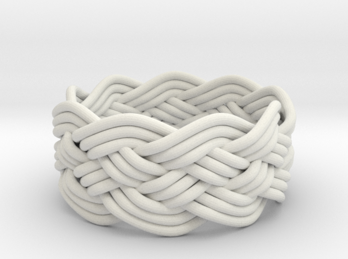 Turk's Head Knot Ring 5 Part X 9 Bight - Size 8 3d printed 