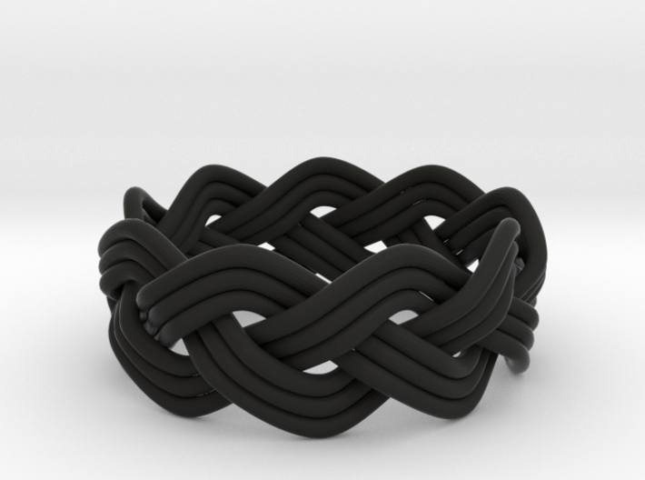 Turk's Head Knot Ring 3 Part X 9 Bight - Size 7.5 3d printed 