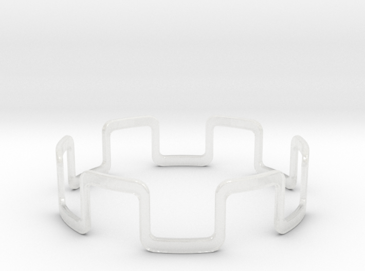 Indigenous Squared pattern ring, All Sizes 3d printed