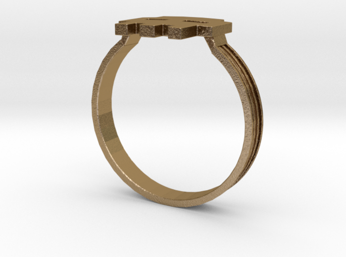 8 Bit Skull Ring 3d printed 