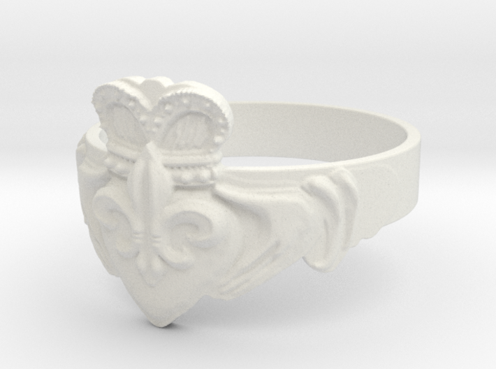NOLA Claddagh, Ring Size 9 3d printed 
