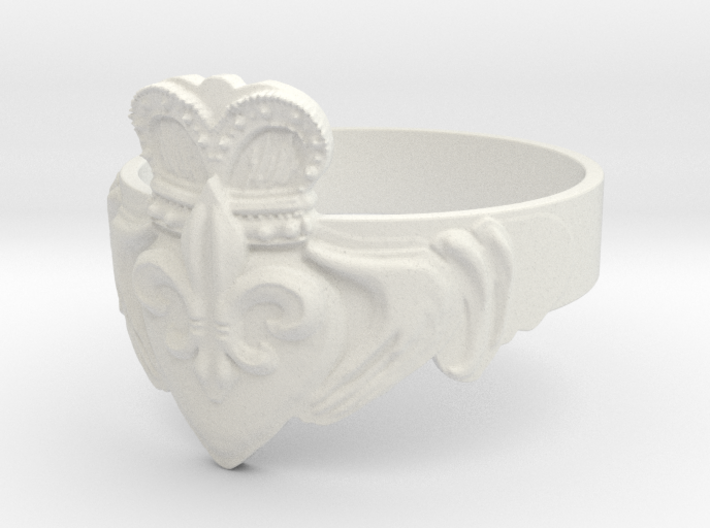 NOLA Claddagh, Ring Size 12 3d printed 