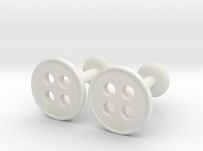 Button Cufflink Set 3d printed 