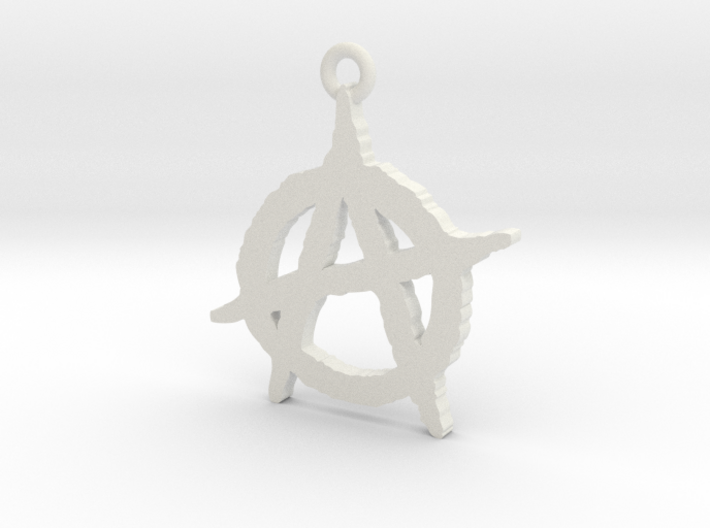 Anarchy Symbol Pendant 3d printed 