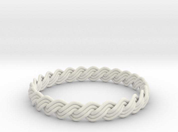 Turk's Head Knot Ring 2 Part X 25 Bight - Size 26. 3d printed 