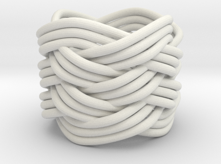 Turk's Head Knot Ring 6 Part X 4 Bight - Size 0 3d printed 