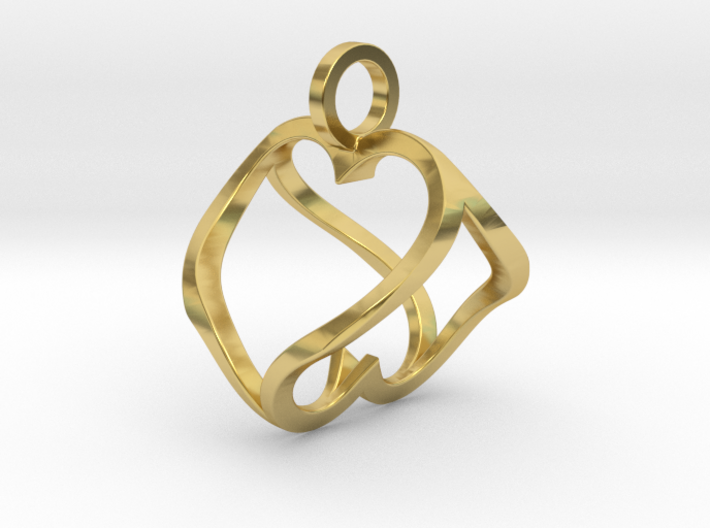 "Heart to Heart" Pendant 3d printed 