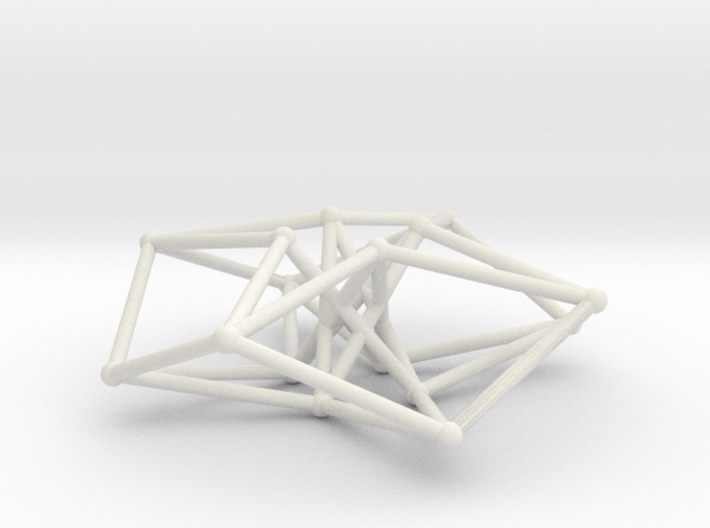 Sacred Geometry: Toroidal Hypercube 50mmx1.5mm  3d printed 