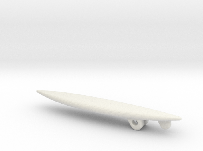 Surfboard Pendant, "Gun" shape 3d printed 