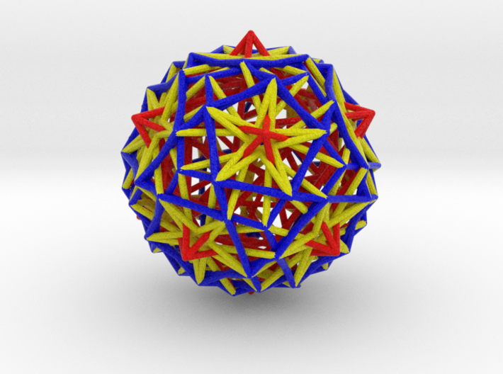 3 edges subsets of the pentagonal hexecontahedron 3d printed 