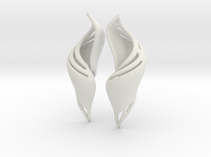 Chrysalis Shell Earrings. 3d printed 