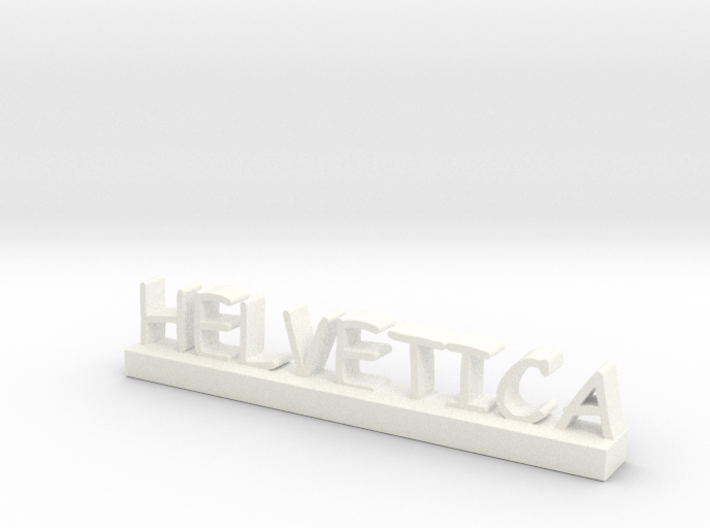 Font Snob Humor, Helvetica in Comic Sans 3d printed 