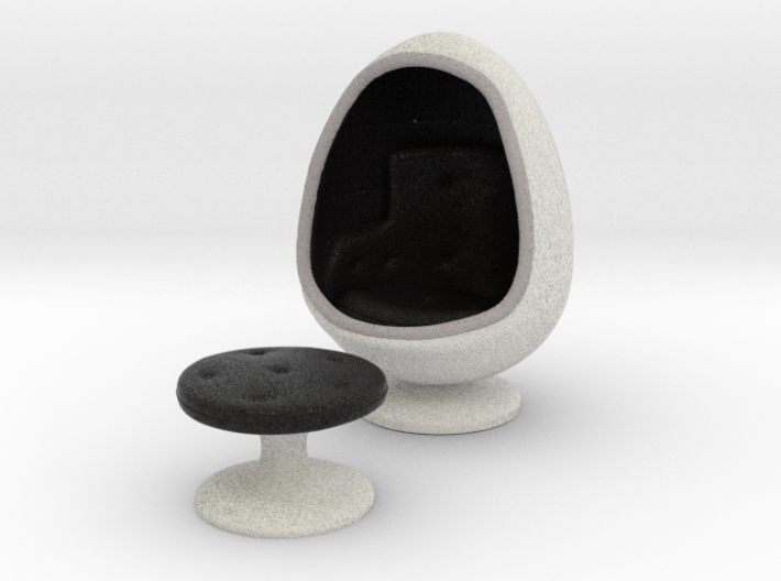 Egg Chair Dome: Men in Black (1:24 Scale) 3d printed 