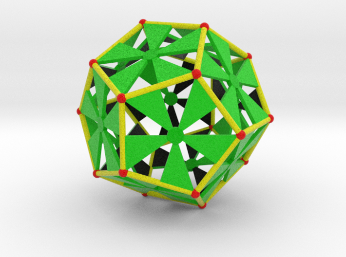 Colored Sandstone dodecahedron, 10 cm 3d printed 