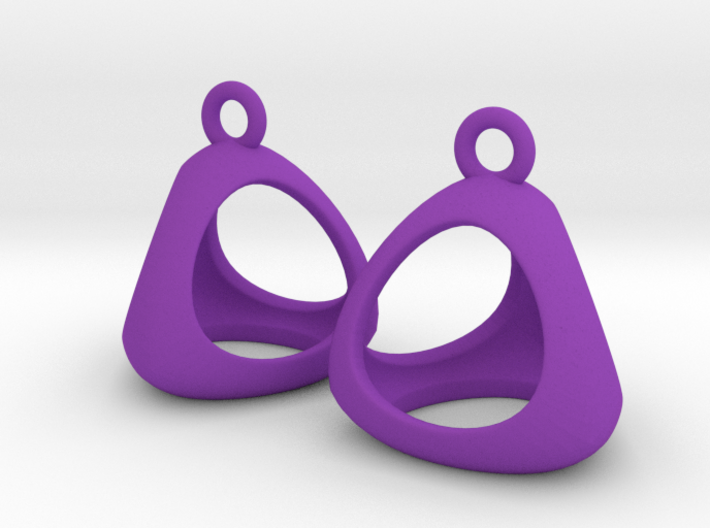 Tetrahedron Earrings 3d printed 
