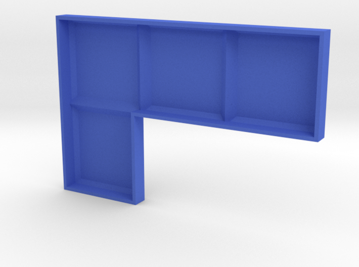 Blue Reverse L-Shaped Coaster 3d printed 