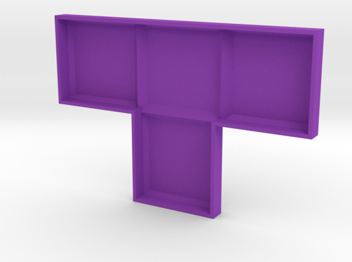 Purple T-Shaped Coaster 3d printed 