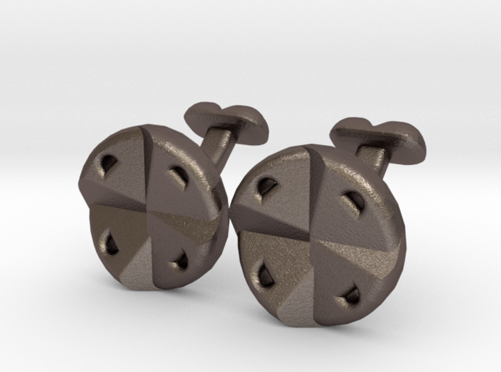 Cufflink Circle Range, Mill Circle 3d printed