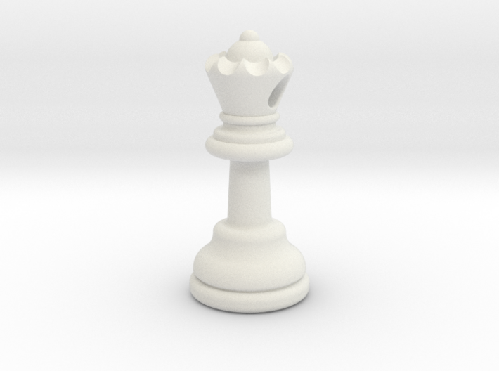 PENDANT : CHESS QUEEN (small - 32.6mm) 3d printed 