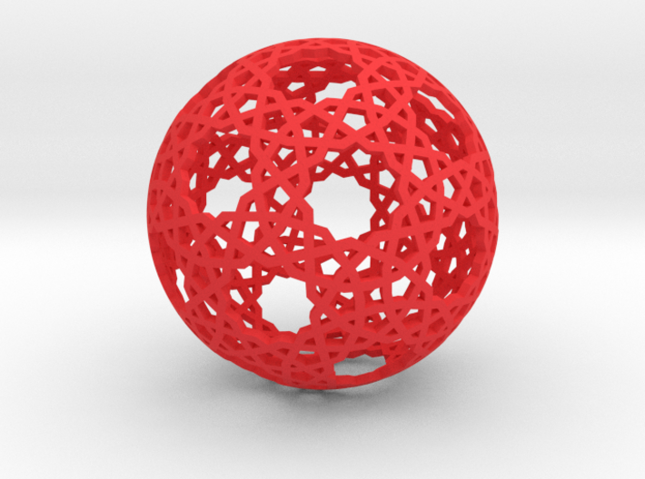 Islamic star ball with 11-pointed stars 3d printed 