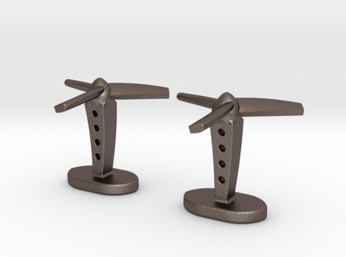 Propeller cufflinks 3d printed 