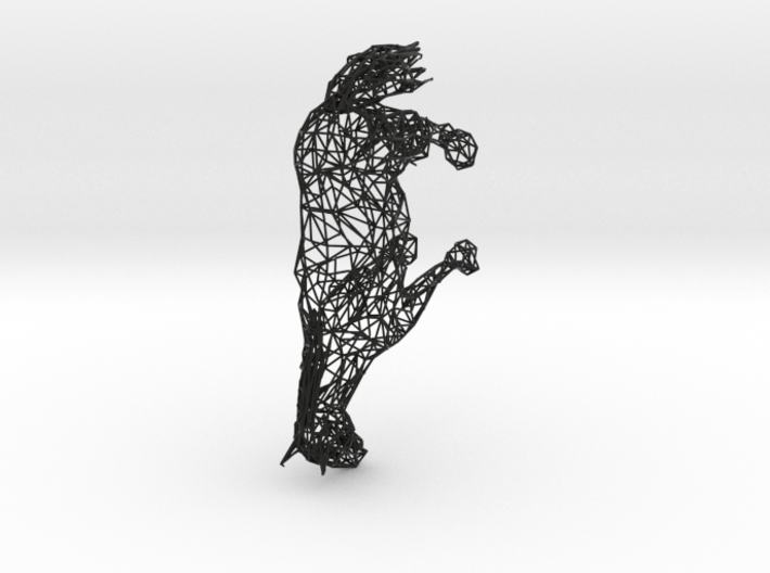Wireframe Horse 3d printed 