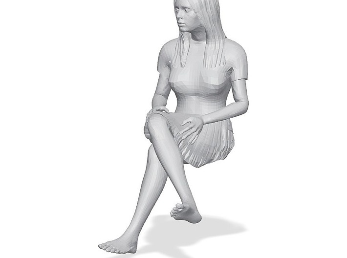 Barefoot Jan in Skirt 1/29 scale 3d printed