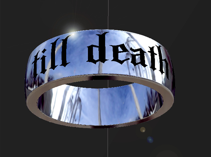 till death do us part Wedding Band Ring 925 sz 13 3d printed 