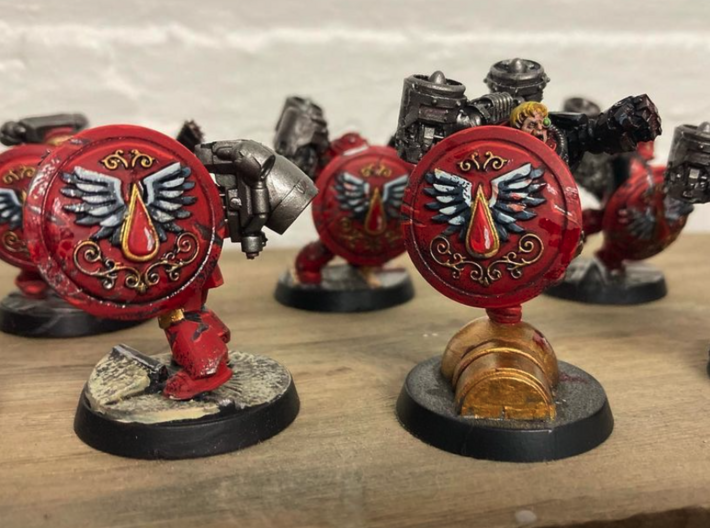 Celtic Wolf - Round Power Shields (L&R) 3d printed 