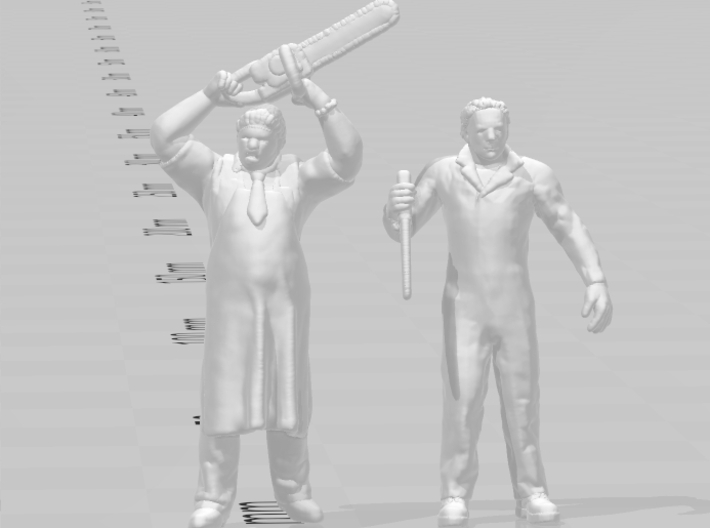 Leatherface HO scale 20mm miniature model evil rpg 3d printed 